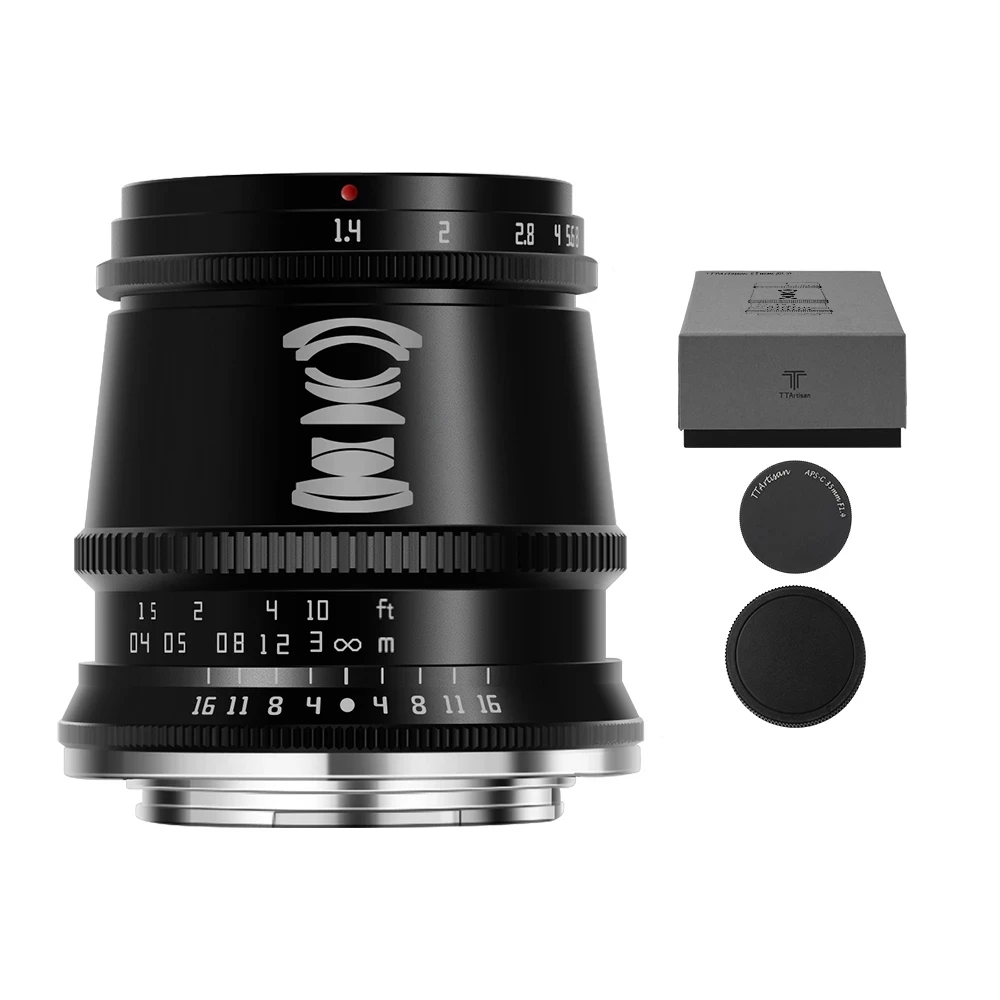 TTArtisan 17mm F1.4 APS-C Wide Angle Fixed Focus Fisheye Lens for Canon EOS M Fujifilm X  E Mount M43 Cameras