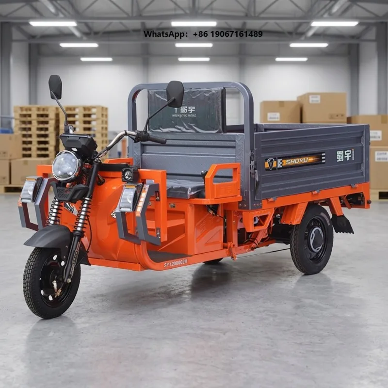 60v Electric Tricycle for Farm Cargo 3-wheel Heavy Load Electric Trike Rural Cargo Transport