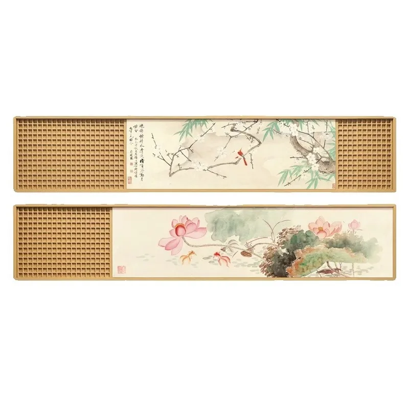

Zen, decorative painting, tea room, bed and breakfast, background wall, log style, horizontal print