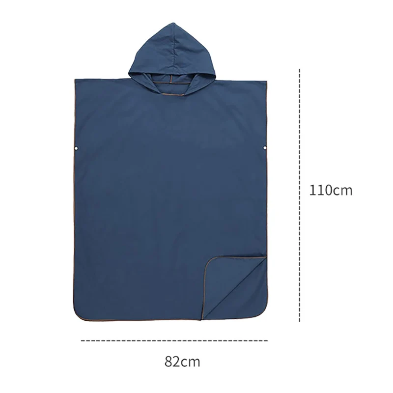 Hooded Towel Poncho Adult Towel Sleeveless Beach Portable Microfibre Wetsuit Quick Drying Super Soft for Surfing Swimming Diving