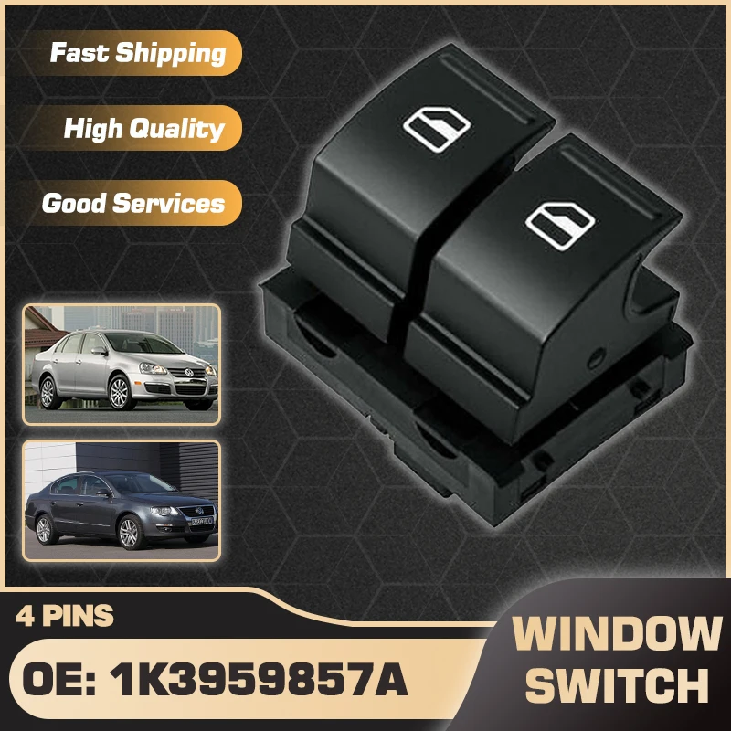 

Электрический переключатель управления окном для Volkswagen Jetta Volkswagen Passat B6 2005 2006 2007 2008 2009 2010 1K3959857A 4 контакта