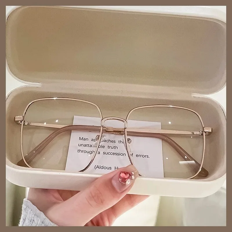 Neue Mode quadratischen Metallrahmen Anti Blaulicht Strahlung Brille für Frauen Männer elegante hochwertige Brillen blockierende Brille