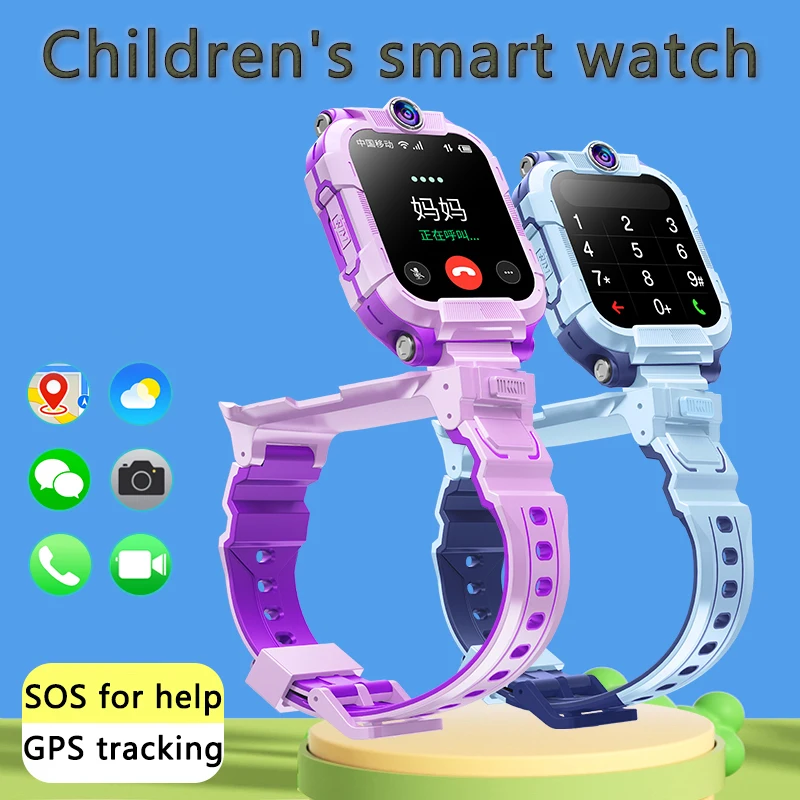 4G Kids Smart Watch SOS Call LBS Tracker Location Sim Card Kid Watch Camera Voice Chat IP67 Waterproof Smartwatch For Children