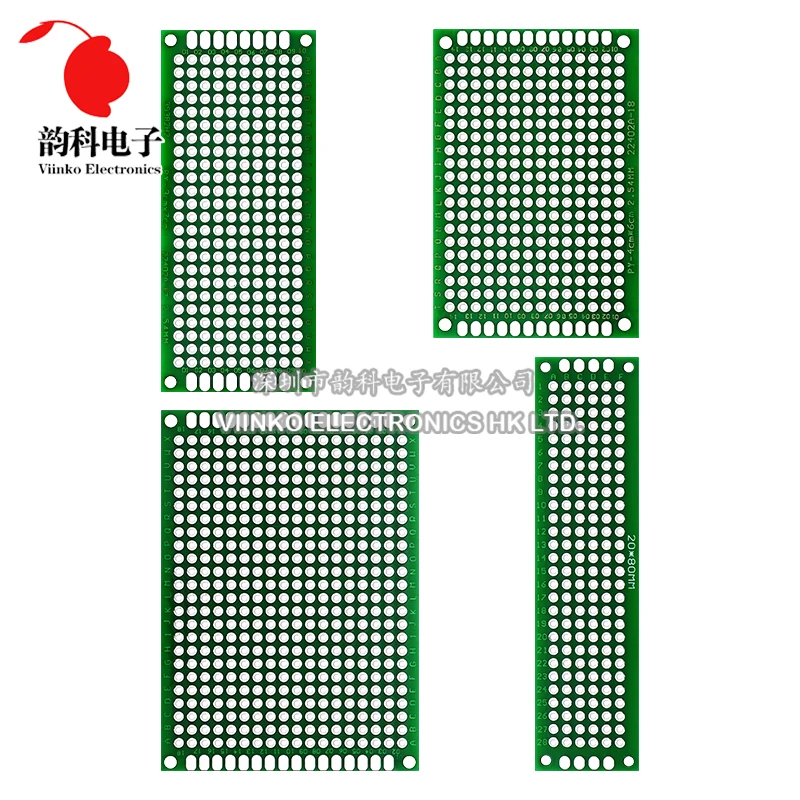 

4pcs/Lot Double Sided PCB Kit 2X8 3X7 4X6 5X7 Mixed Prototype Board Circuit Protoboard Universal Stripboard Printed Set