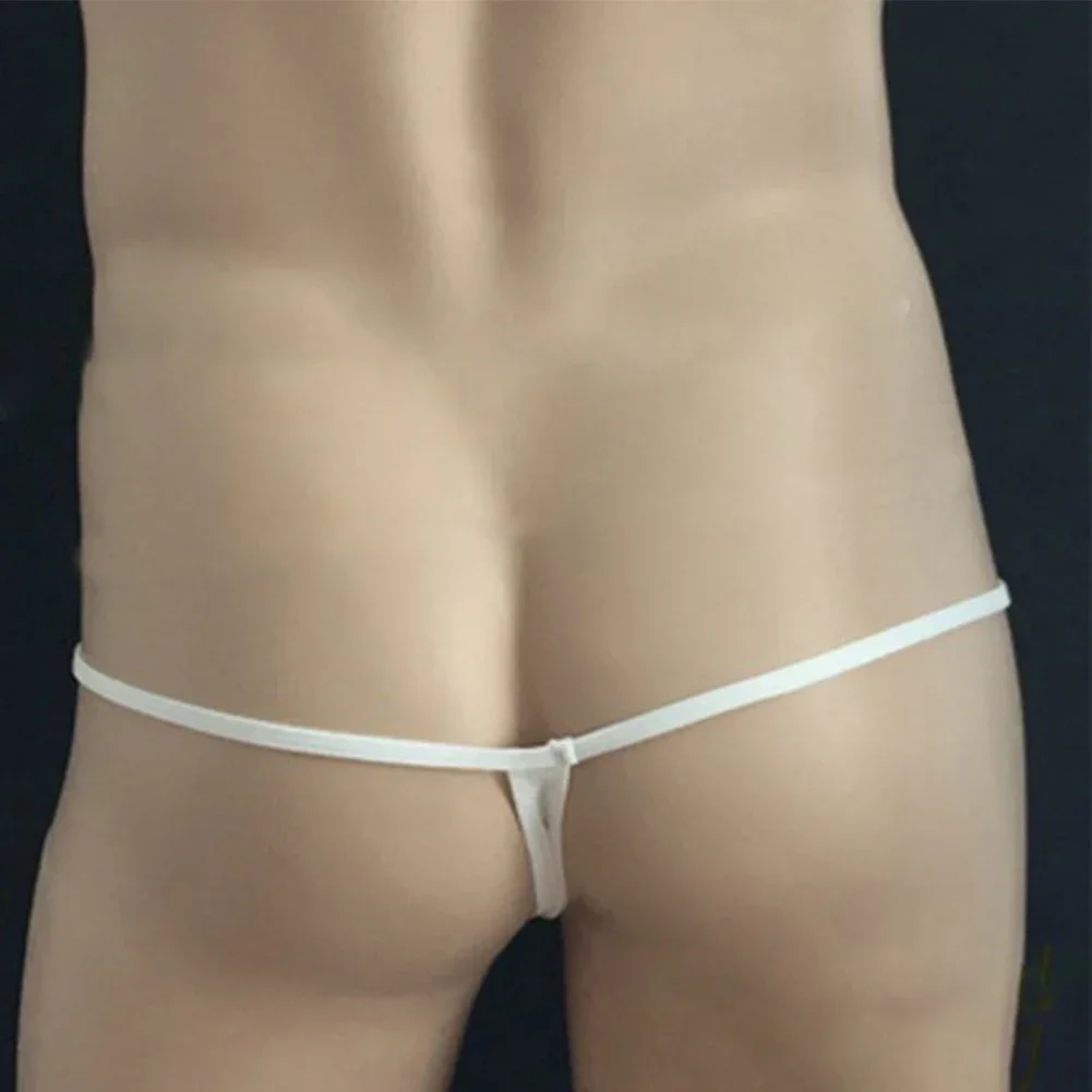 

Men Sexy Thong G-String Low Rise Briefs T-Back Briefs High Stretch Lingerie Open Butt Underwear Long Bulge Pouch Underpants