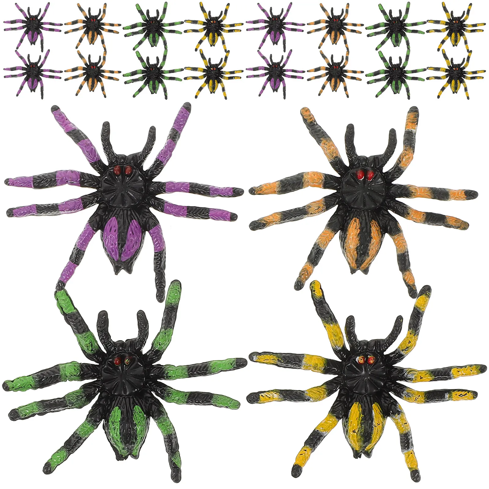 

20Pcs Halloween Spider Decorations Realistic Fake Hairy Spiders for Party Layout Haunted House Outdoor Indoor Decoration Horror