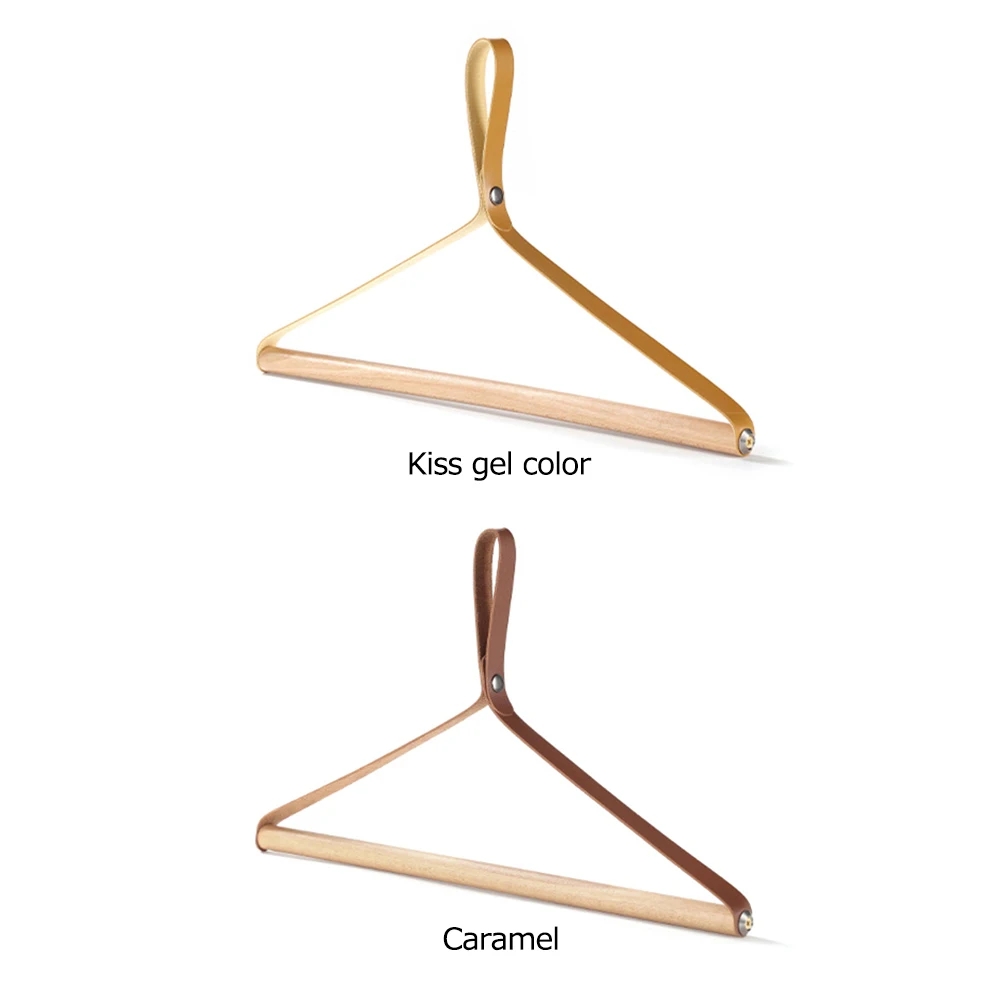 

Simple Towel Holder Beech Wood Clothing Drying Rack Leather Outdoor Clothes Hanger Ultralight for Home Bathroom for Picnic Camp