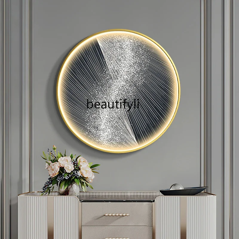

ss26 HJ Entrance Painting Circular Abstract Artistic Lamp Painting Atmosphere Aisle Hanging Painting