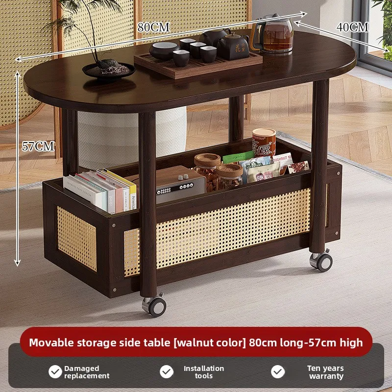 

Универсальный передвижной журнальный столик для гостиной, для небольшой квартиры, маленький чайный столик, полка, приставной шкафчик к дивану