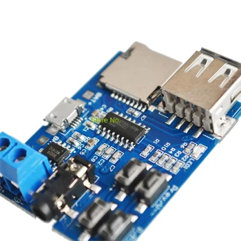 1 adet TF kart U disk MP3 formatında dekoder devre kartı modülü amplifikatör çözme ses çalar