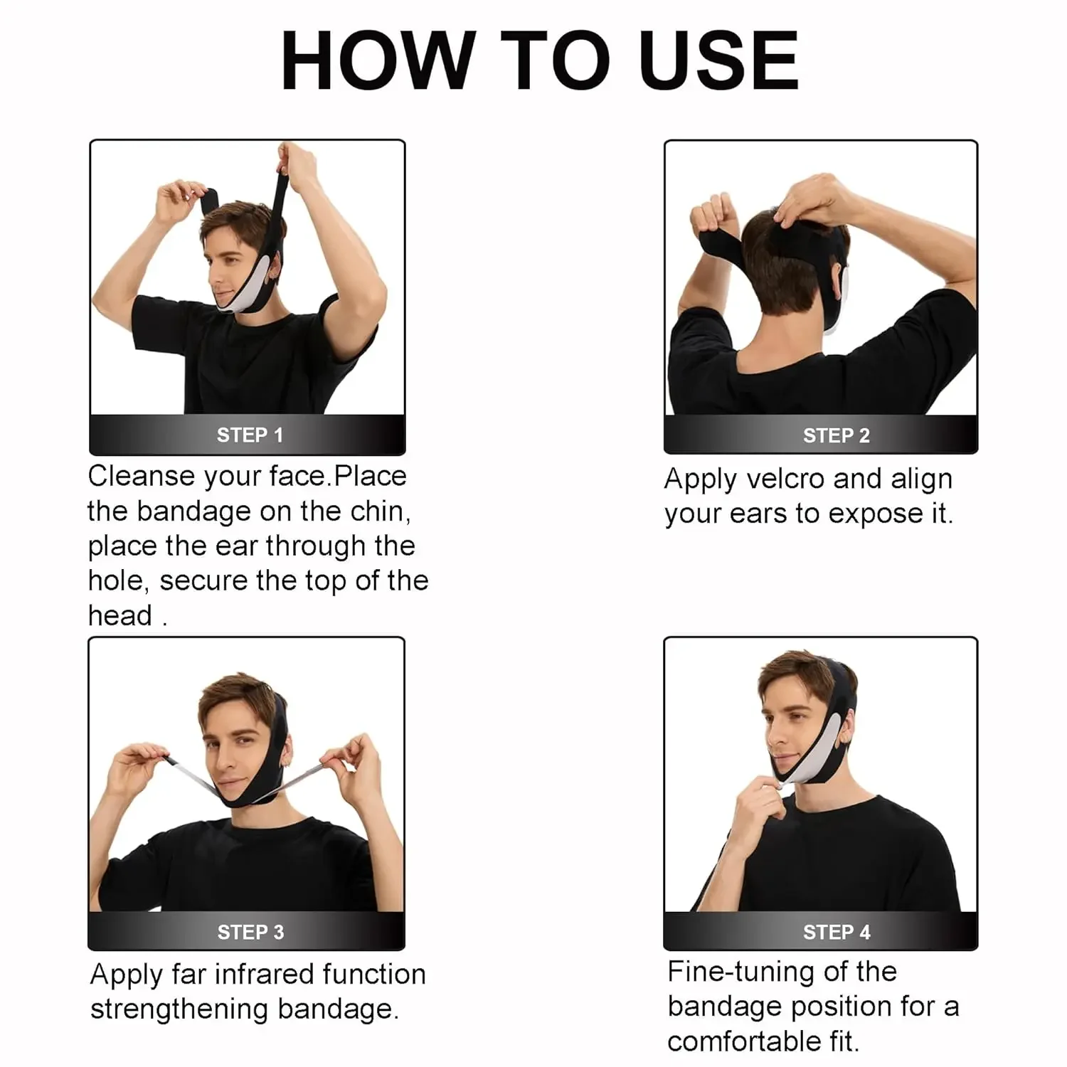 V Shaped Face Mask Chin strap for sleeping and Sagging Chin Strap for Men