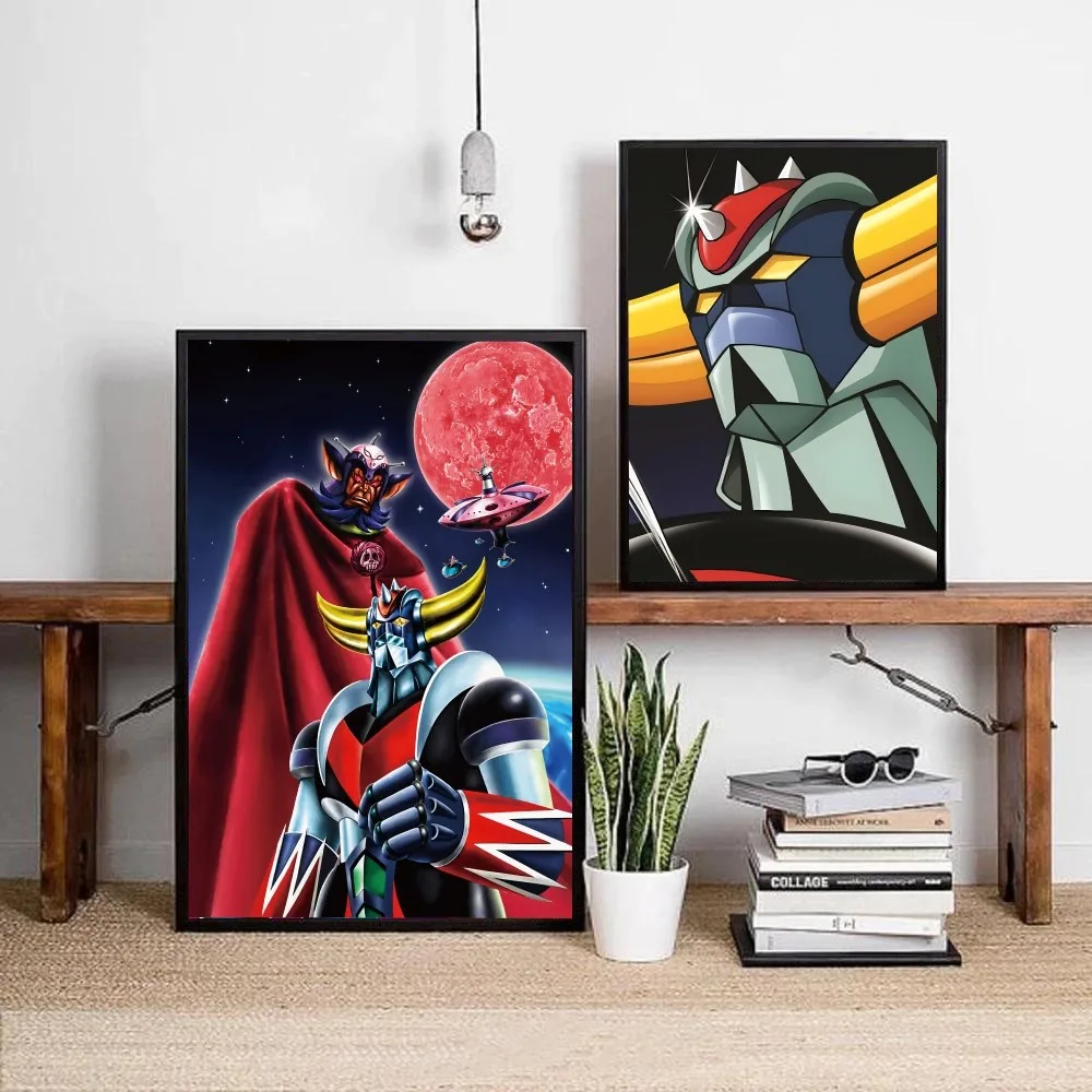 Cartoon Art Robot G-Goldorak M-Mecha Poster DIY Kraft Paper Vintage Poster Wall Art Painting Study Stickers Big Wall Painting