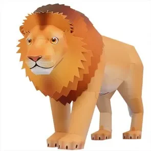 

Животное Лев 3D бумажная модель DIY ручная бумажная форма бумажная форма качели кусок игрушки