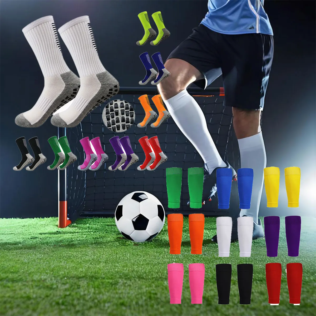 

2 pairs of new sports set football socks, baseball socks, rugby socks, hockey socks