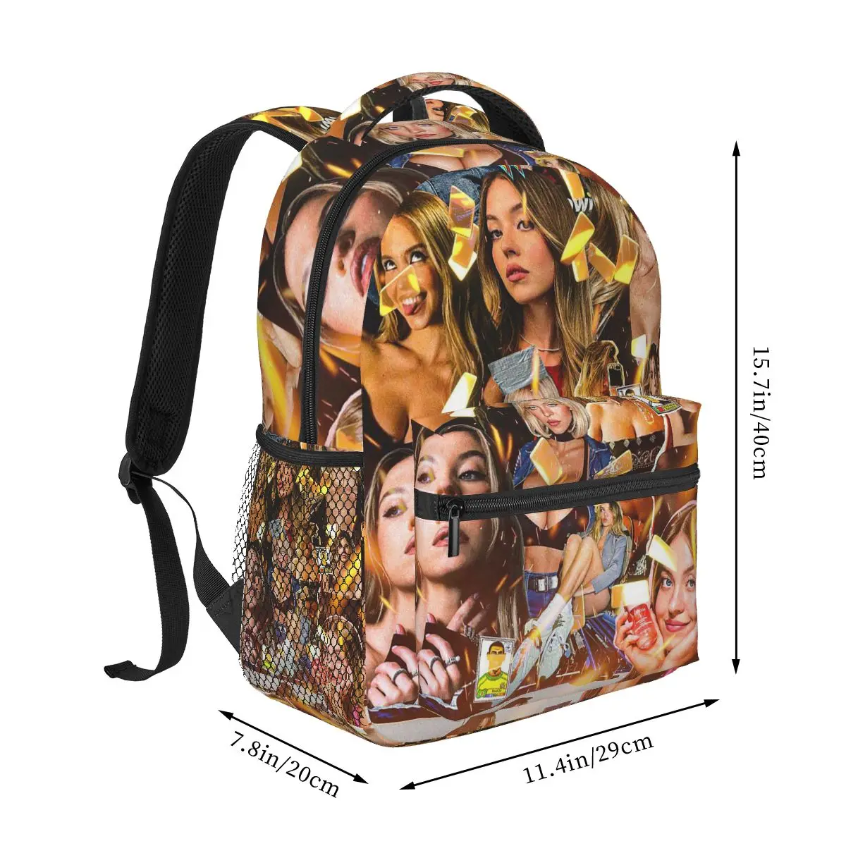 Amazing Sydney Sweeney Is Stealing Hearts Backpacks Boys Girls Bookbag Children School Bags Cartoon Laptop Rucksack Shoulder Bag