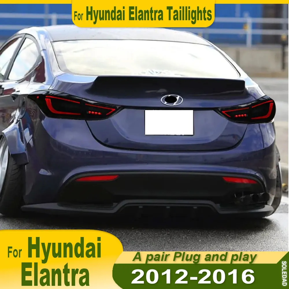 

Задний фонарь для Hyundai Elantra 2012-2017, динамический задний фонарь в сборе, ремонт потокового указателя поворота, задний фонарь, автоаксессуары