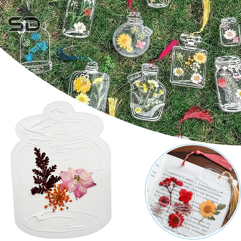 Signets créatifs transparents pour enfants, bricolage, fleurs séchées, échantillons de plantes, verrerie personnalisée, 20 pièces