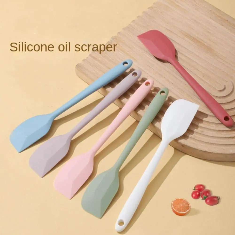 New Small Silicone Scraper Baking Tool Semi Transparent Cream Scraper Butter Mixer Silicone Spoon Scraper Home