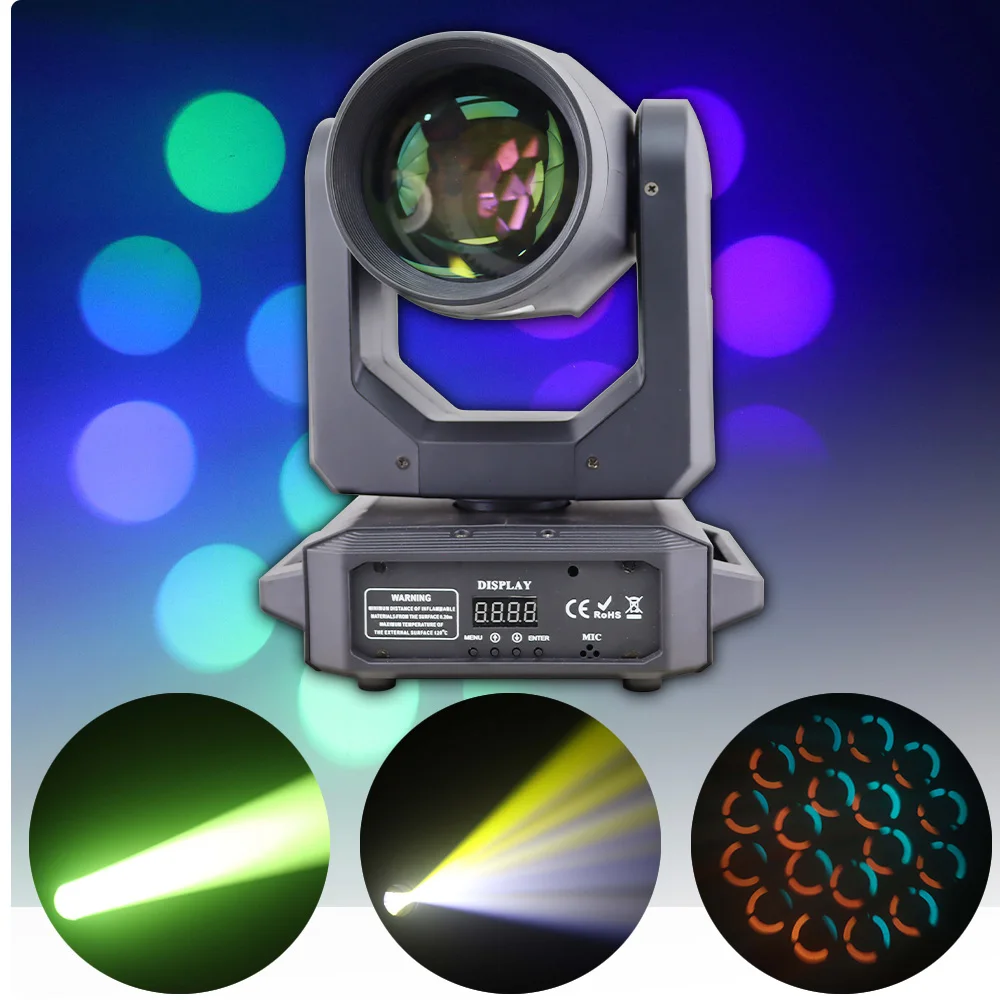 

LED Moving Head Light 200W Beam+Spot+18 Rotating Prisms+Rainbow 12 Gobo 8 Color Effect Dj Dmx Stage Light Effect Light Disco Bar