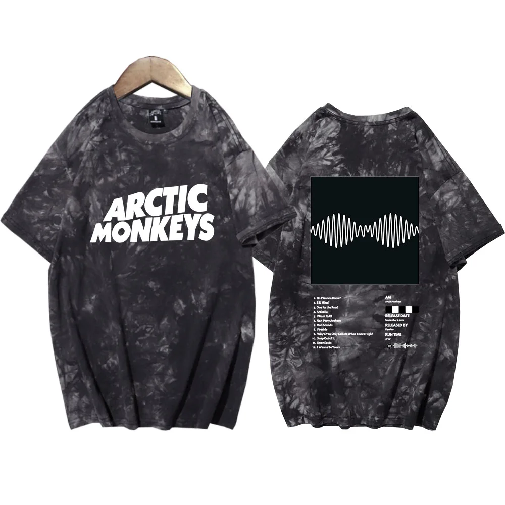 

AM Arctic Monkeys Tie Dye Shirts Unisex Round Neck Short Sleeve T-shirt