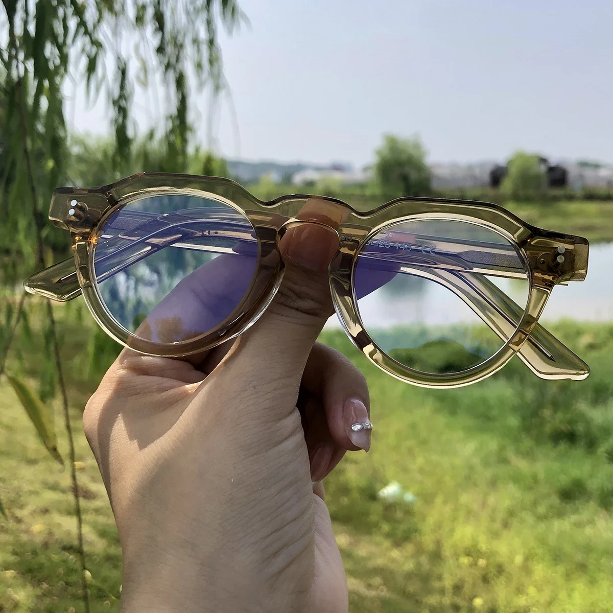 

New Japanese Styles Vintage Women's Myopia Glasses Frame Men Designer Luxury Eyeglasses Trendy Handmade Acetate Unisex Glasses