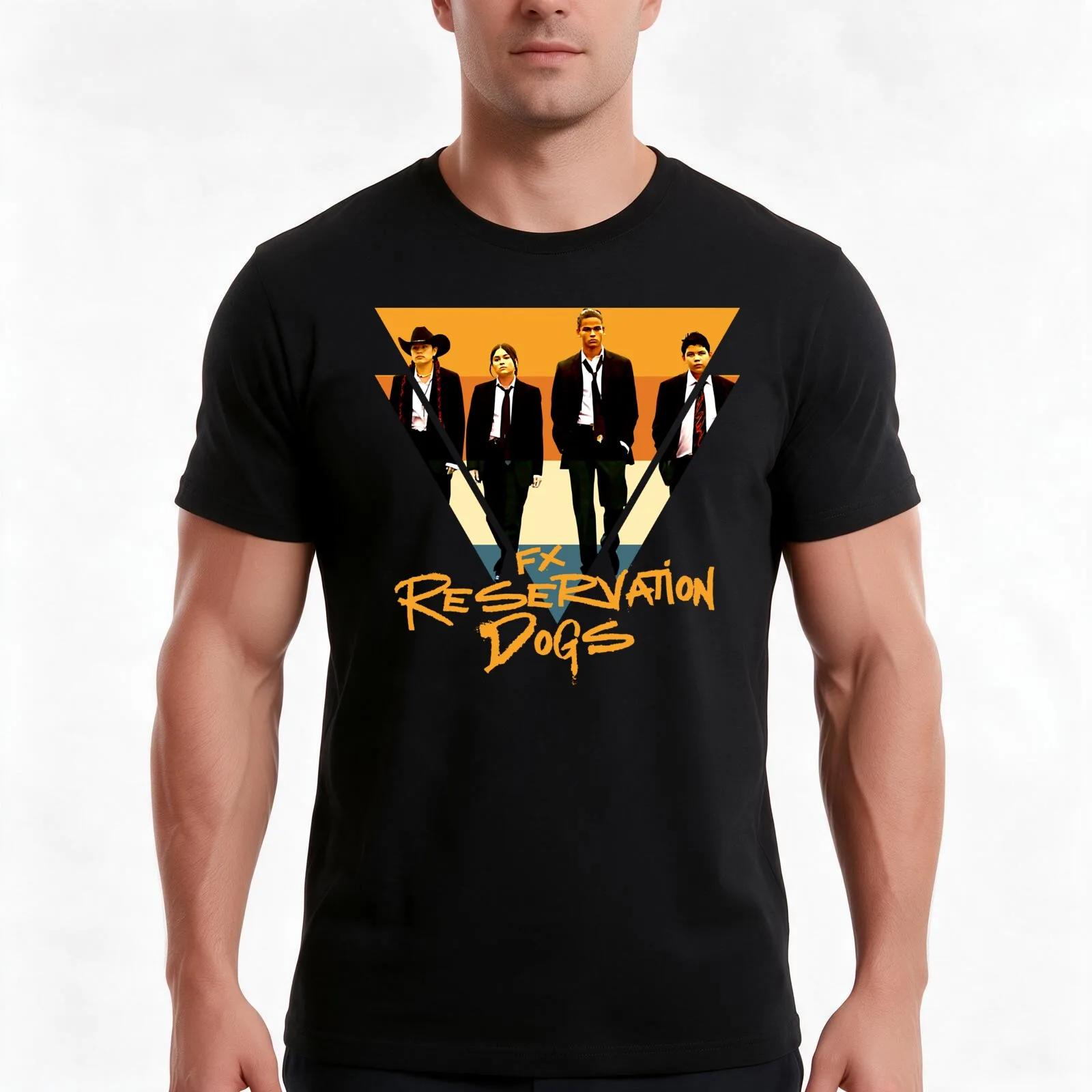 cheese reservation dogs T-Shirt, Summer Casual Cotton Tee, Oversized Streetwear Tops, Vintage Graphic Print, Unisex Men Women