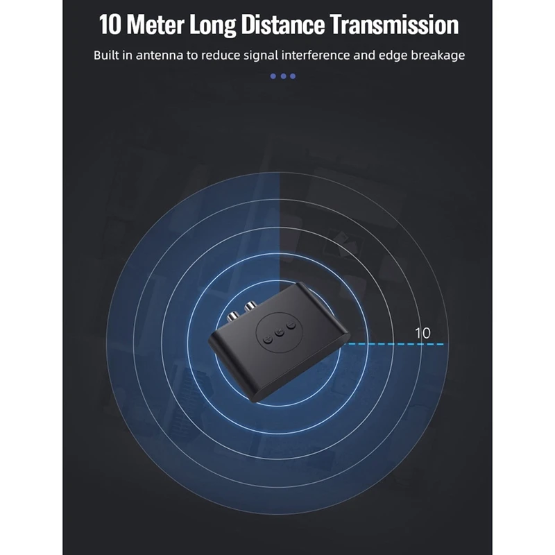 Bluetooth 5.2 Audio Receiver RCA 3.5Mm AUX Jack Stereo Music Wireless Adapter With Mic For Car Kit Speaker Amplifier