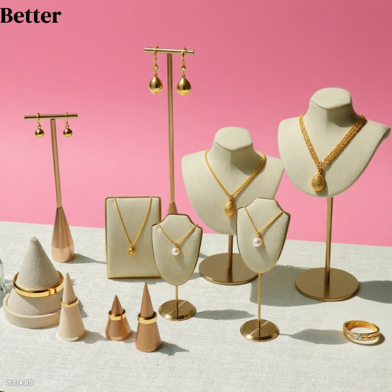 

Металлическая подставка-манекен для демонстрации ювелирных изделий: кольца, ожерелья, аксессуары для элитных торговых центров