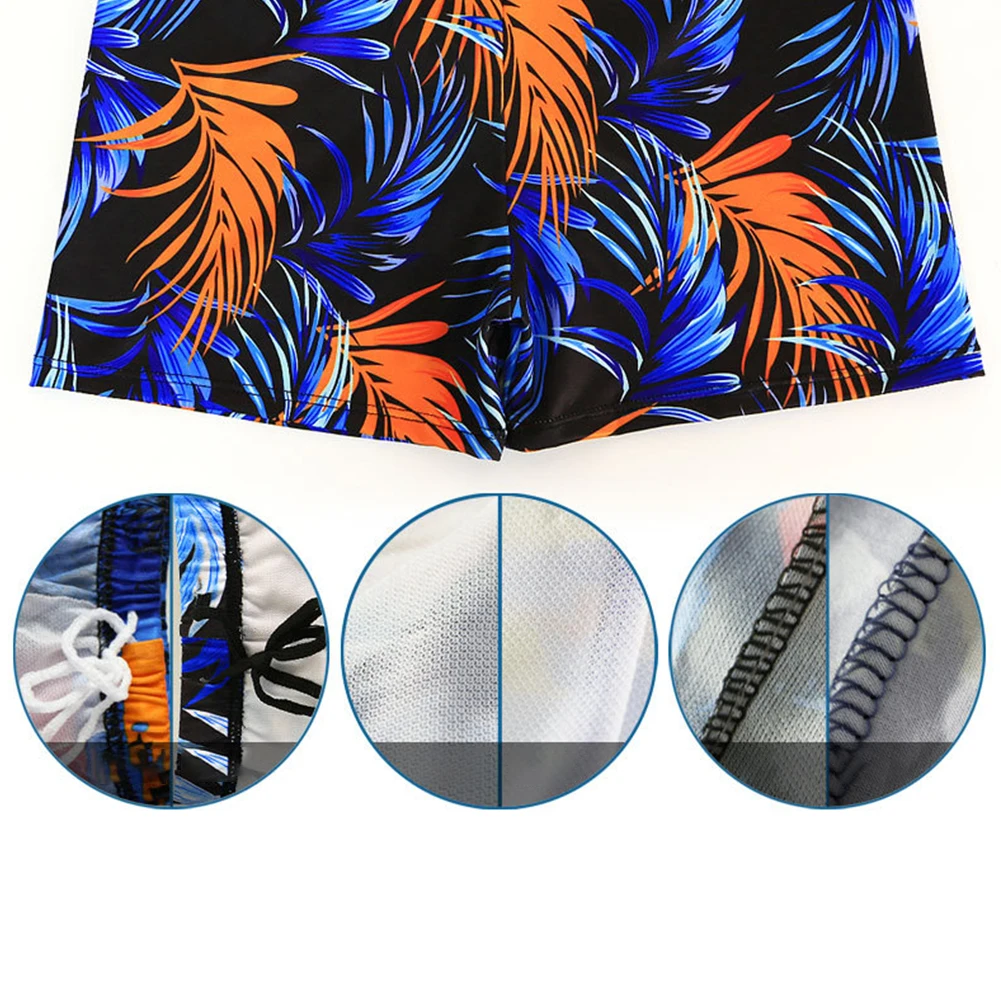 

Fashion Printed Men Fitness Training Swimsuit Hawaiian Board Shorts Trunks Swimwear Elastic Boxer Shorts Summer