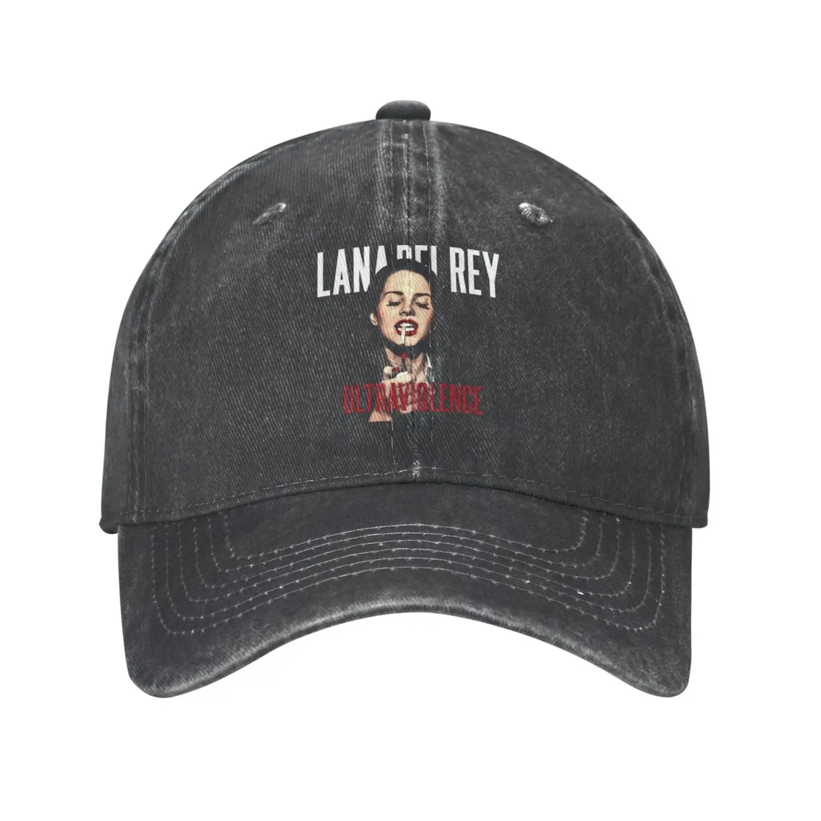 Lanas Del Reys Baseball Cap for Men Women Retro Adjustable Baseball Hats Washed Distressed Twill Dad Hat Black