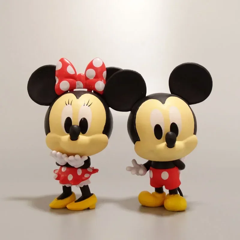 2 Stks/set 8-14Cm Minnie Mickey Mouse Donald Eend Huwelijksfeest Decoratie Pvc Actie Figuur Mini Model Speelgoed Kinderen Geschenken Briquedos