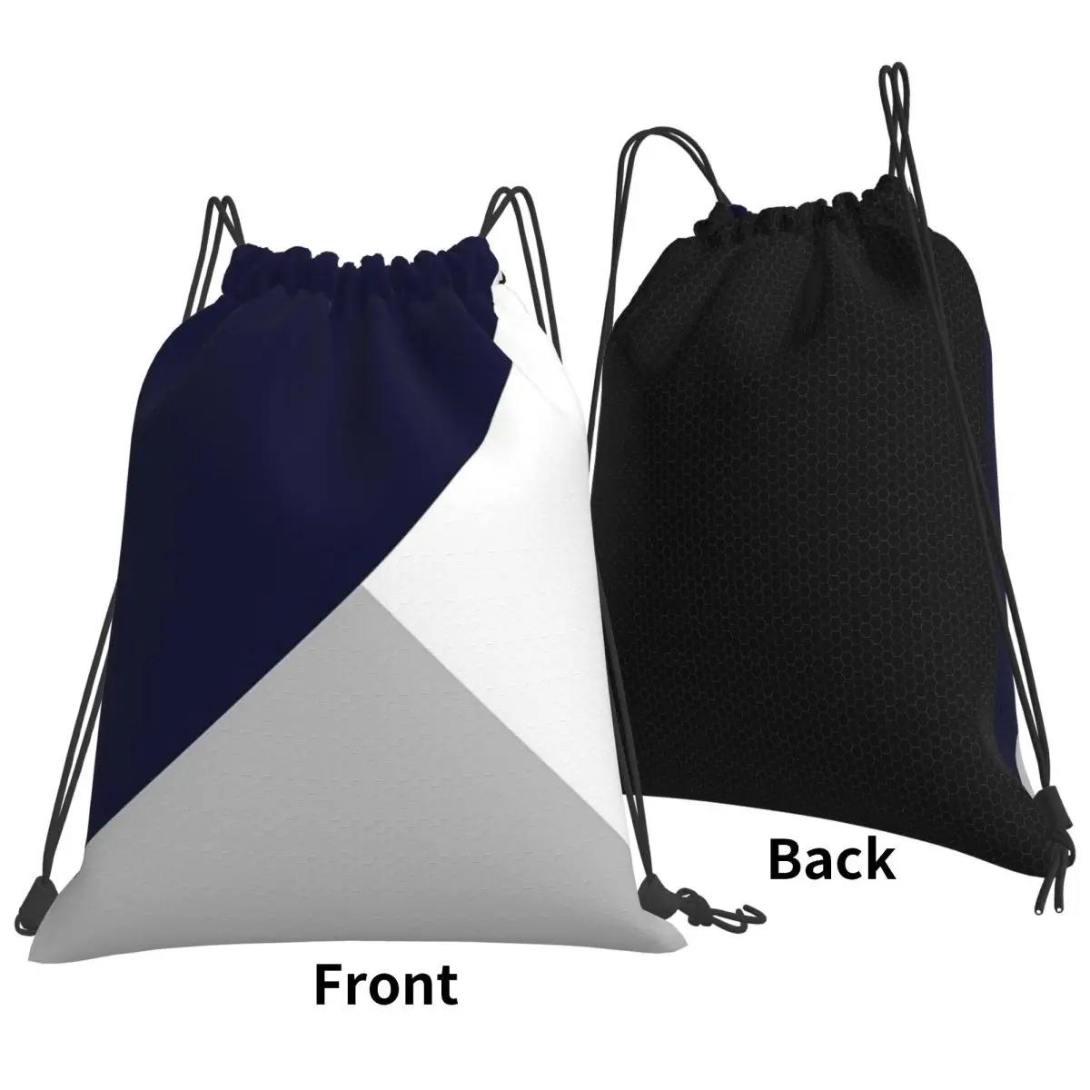 Tricolor Navy Blue Silver Gray And White Backpacks Multi-function Drawstring Bundle Pocket Storage Bag Book Bags Students