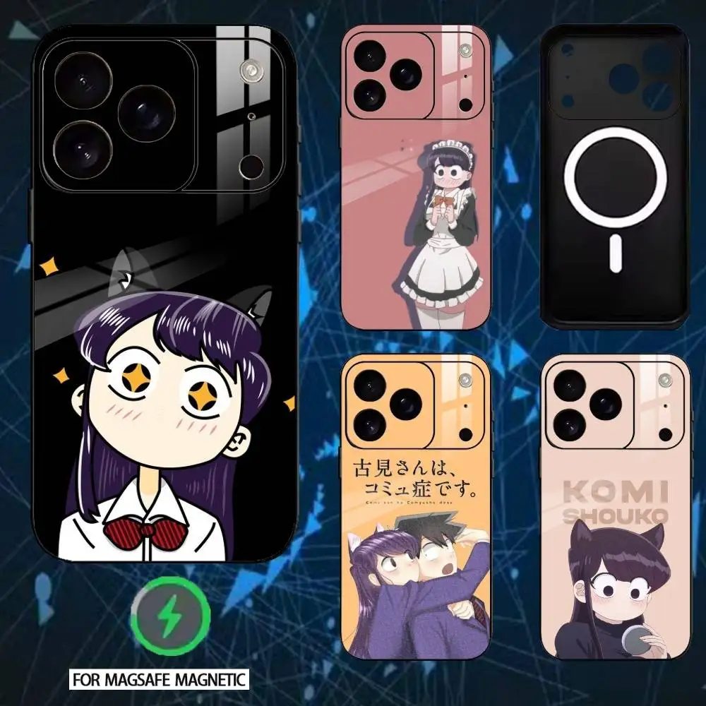 

Komi Can't Communicate Phone Case For iPhone 17 16 15 14 13 12 Pro Max Plus for Mirror Wireless Magnetic Cover