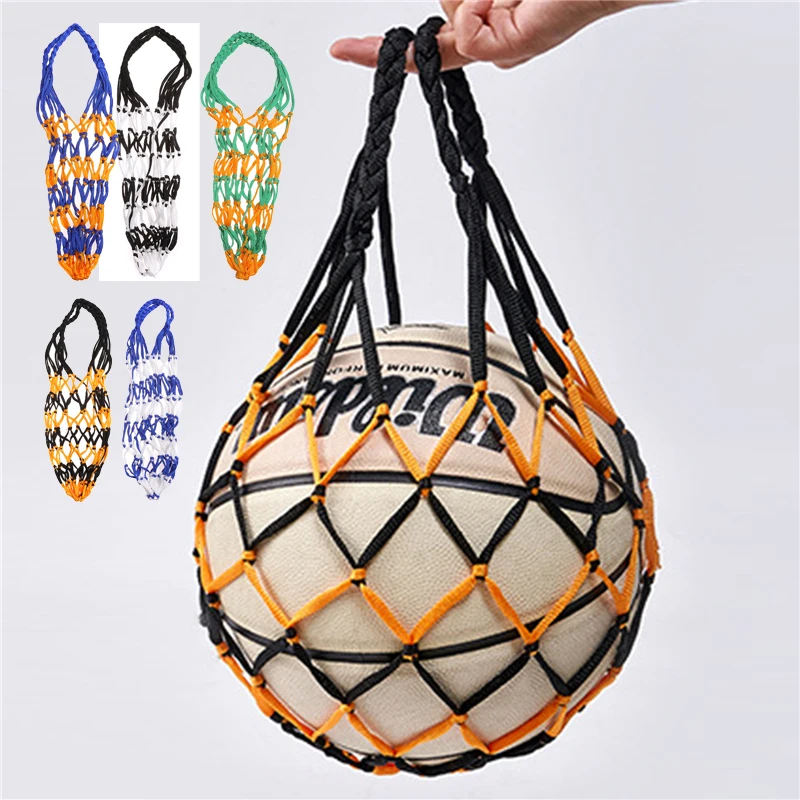 แบบพกพาพกพาสุทธิกระเป๋าลูกวอลเลย์บอลกลางแจ้งทนทานด้ายมาตรฐานฟุตบอลบาสเกตบอล Hoop ตาข่ายสุทธิ