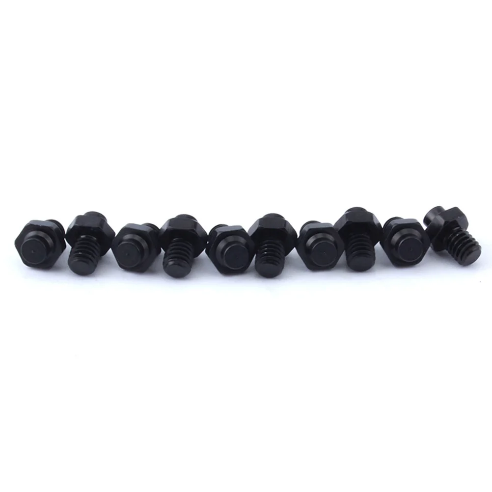 10PCS Aluminum Alloy Fittings Anti Skid Nails For Pedals Of Fixed Gear Bicycle(Black)