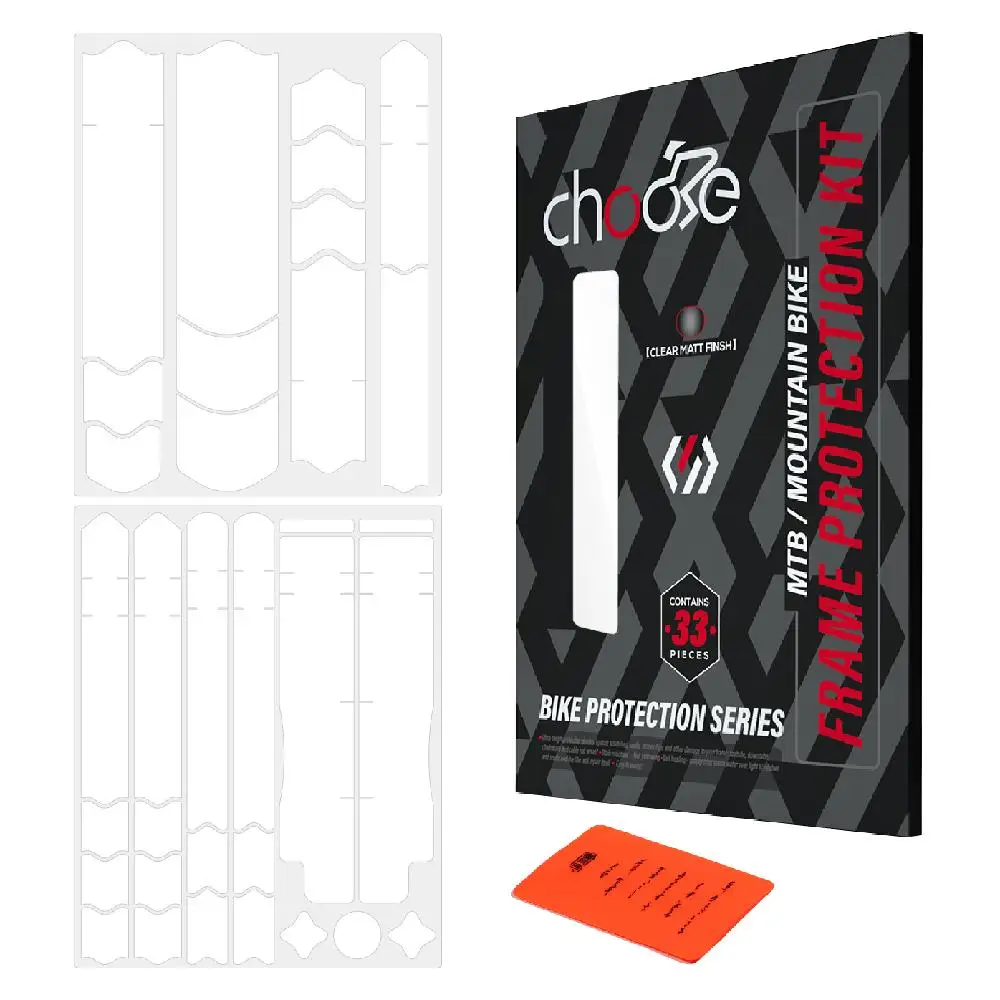 Chooee MTB Bike Frame Fork Protector Pad, TPU Scratch-Resistant Protective Stickers, Mountain Bicycle Adhesive Film