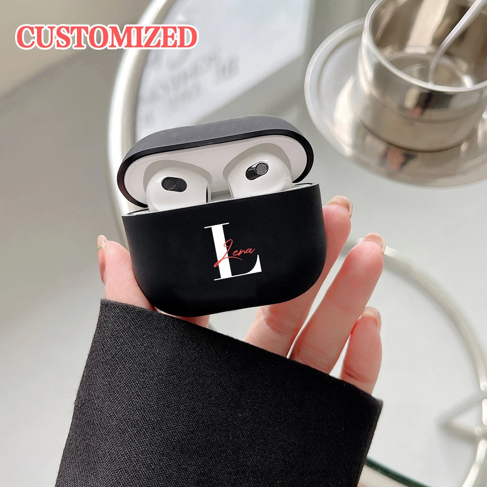 

DIY Name Customized Headphone Cases For AirPods 1st / 2nd Generation Shockproof Drop-proof Wireless Earphone Protective Cover