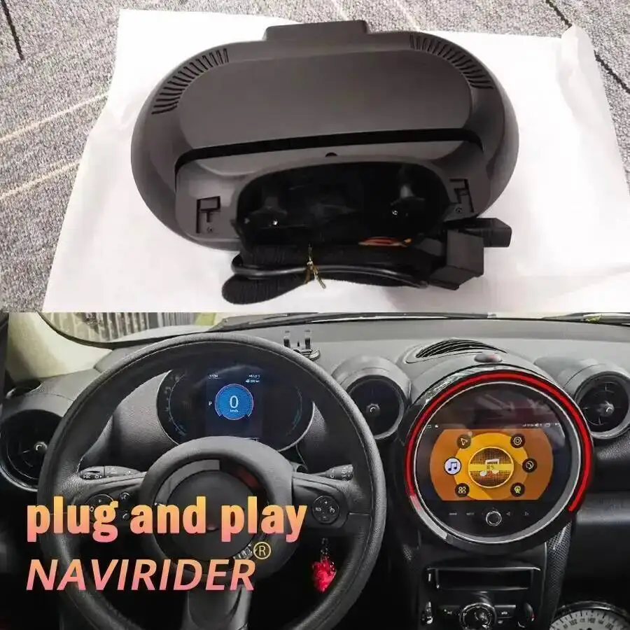 أداة LCD جديدة للسيارة لسيارات Bmw Mini R56 R60 2007-2018 أداة عداد السرعة ترقية لوحة أدوات شاشة كبيرة ذكية