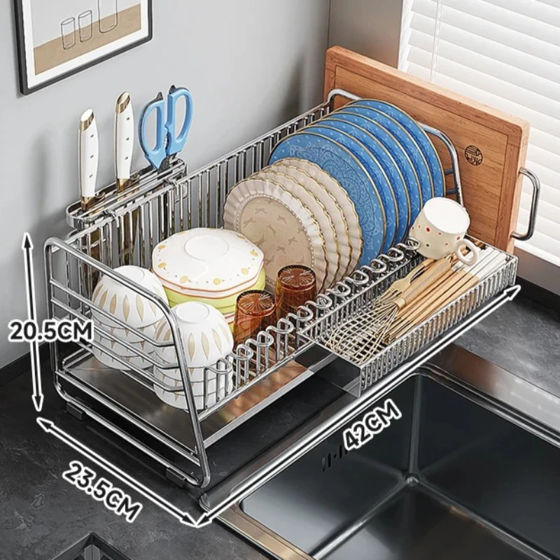 Lazy Cutting Board Rack Organiser Knife Utensil Drying Plates Holder Storage Over Sink Especieros De Cocina Home Accessories
