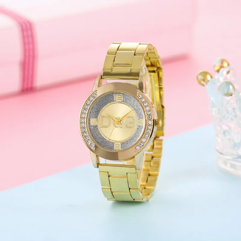 DQG 브랜드 제조업체, 해외 무역, 심플 레저, 외부 서클, 더블 로우 다이아몬드, 디지털 합금, 메쉬 벨트