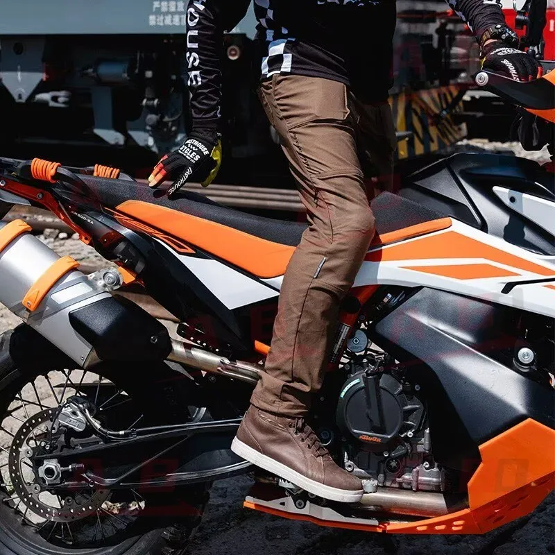 Men Women Summer Motorcycle Pants Anti Drop Wear- resistant Logging Pants Commuting Motorbike Breathable Flexible Moto Pants