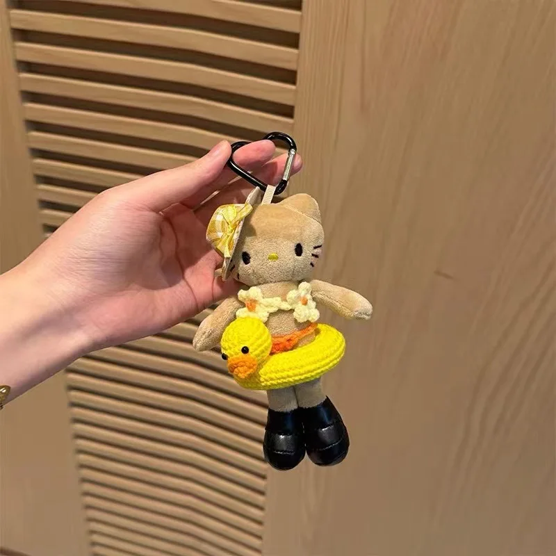 ハローキティぬいぐるみキーホルダーかわいいアニメキティ猫動物おもちゃ人形キーリングペンダント女性のためのバッグノベルティバックパックギフト
