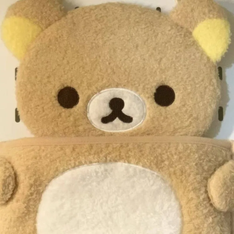 Cute Cartoon Rilakkuma Student Dormitory Plush Wall Storage Hanging Bag Anime Kawaii Girl Bedroom Decorative Decoration Gift New