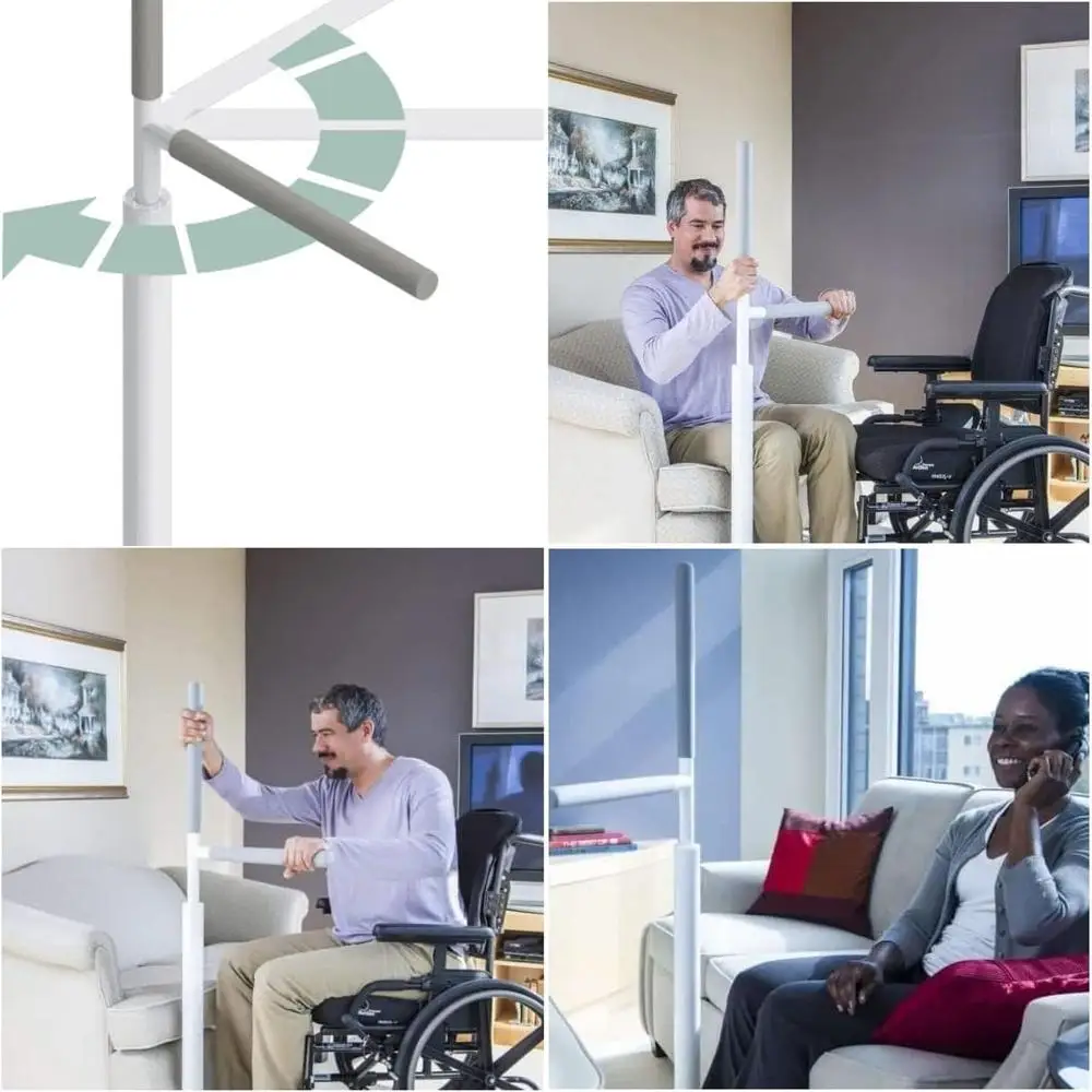 

Преимущества продукции: Бариатрический стойка-опора Products Advantage Rail: напольная, поворотная, с замком, для горизонтальной и вертикальной поддержки