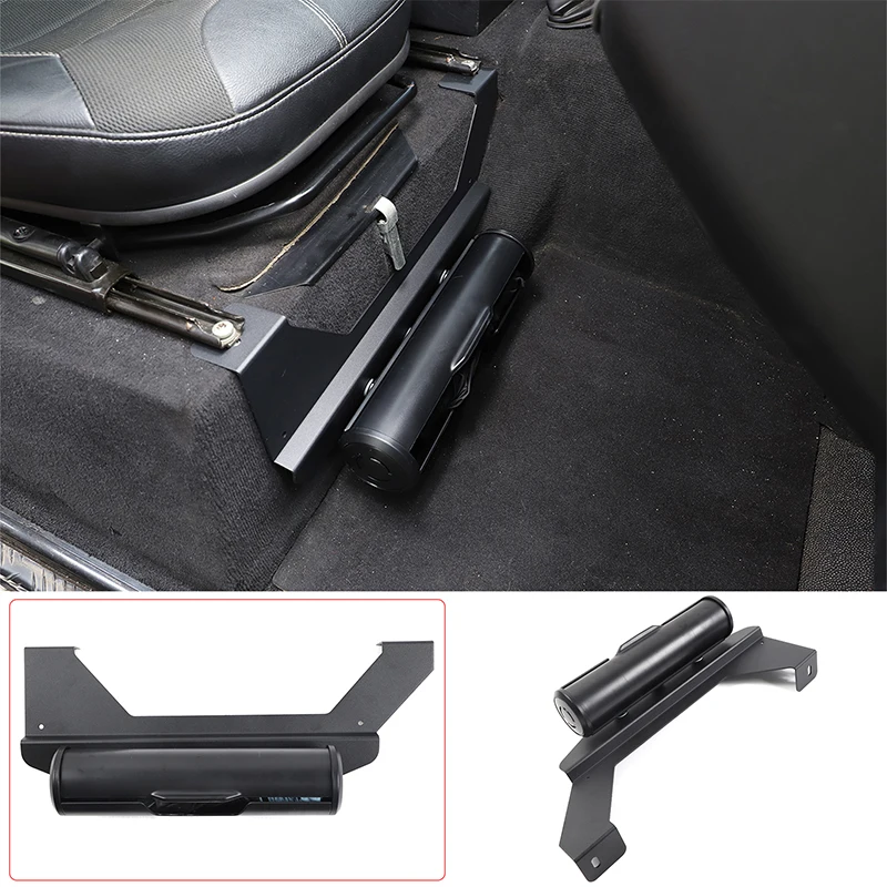 

For 2004-2018 Land Rover Defender 90 110 Aluminum Alloy Black Car Passenger Seat Umbrella Barrel Container Holder Box Auto Parts