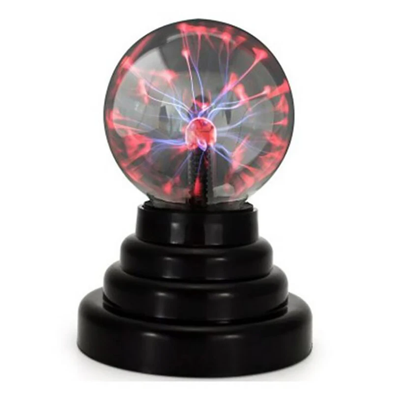 3 Inch Glass Plasma Ball Lamp Electric Globe Static Light Touch Sensor Lightning Table Lights Sphere Nightlight Kids Gift