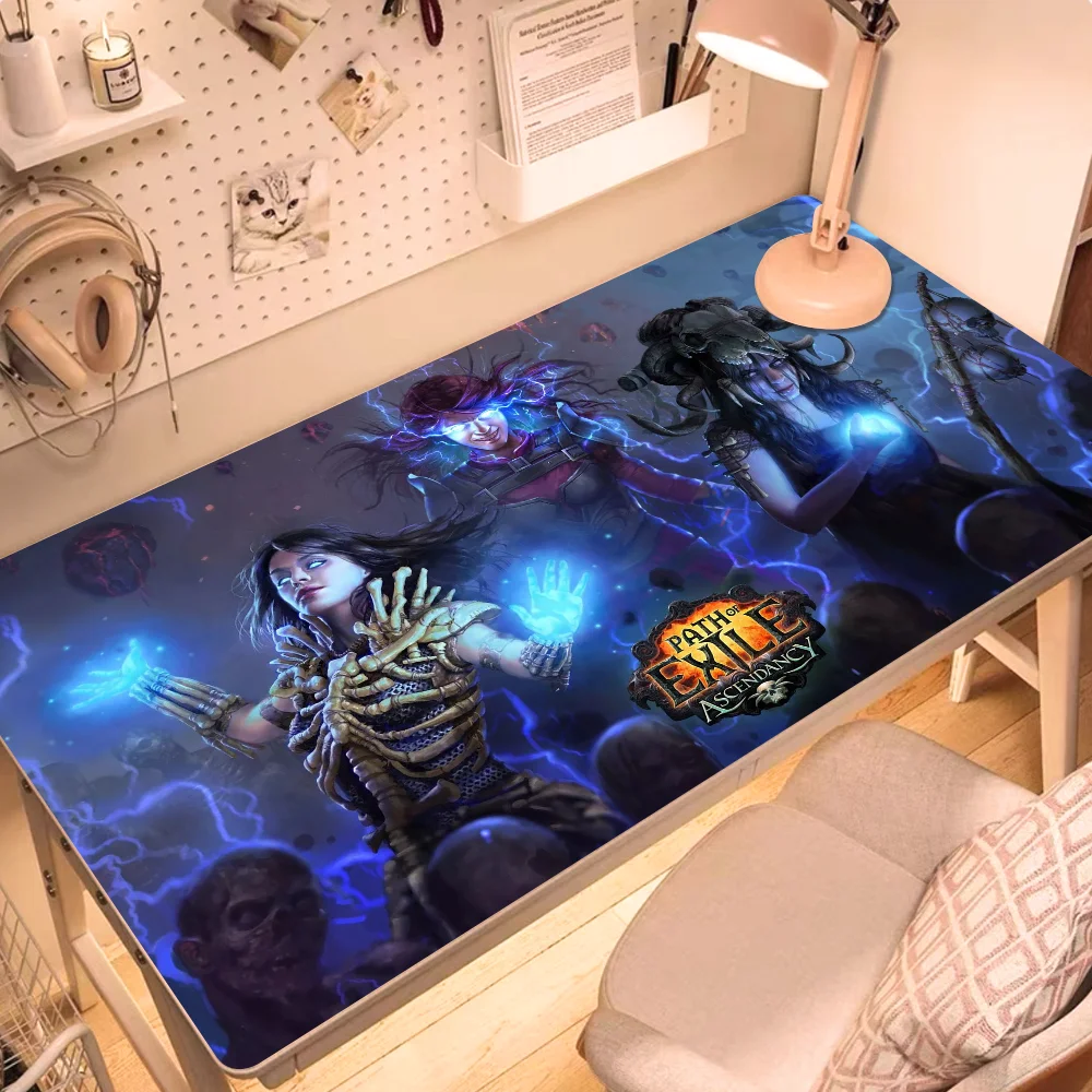 Anime Mouse Pad Gamer Computer PC Accessories Gaming Path of Exile Keyboard Table Pads E-sports Deskmat Rubber Mousepad Mats