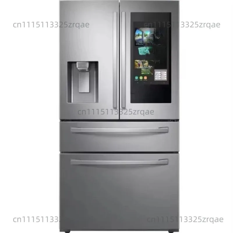Cubic foot 4-door French door refrigerator with touch screen stainless steel