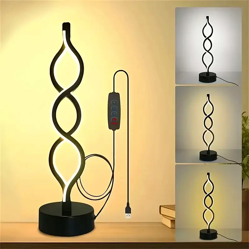Creative Seaweed Table Lamp LED Decorative Lighting Desk Lamp USB Powered Bedroom Bathroom Decoration