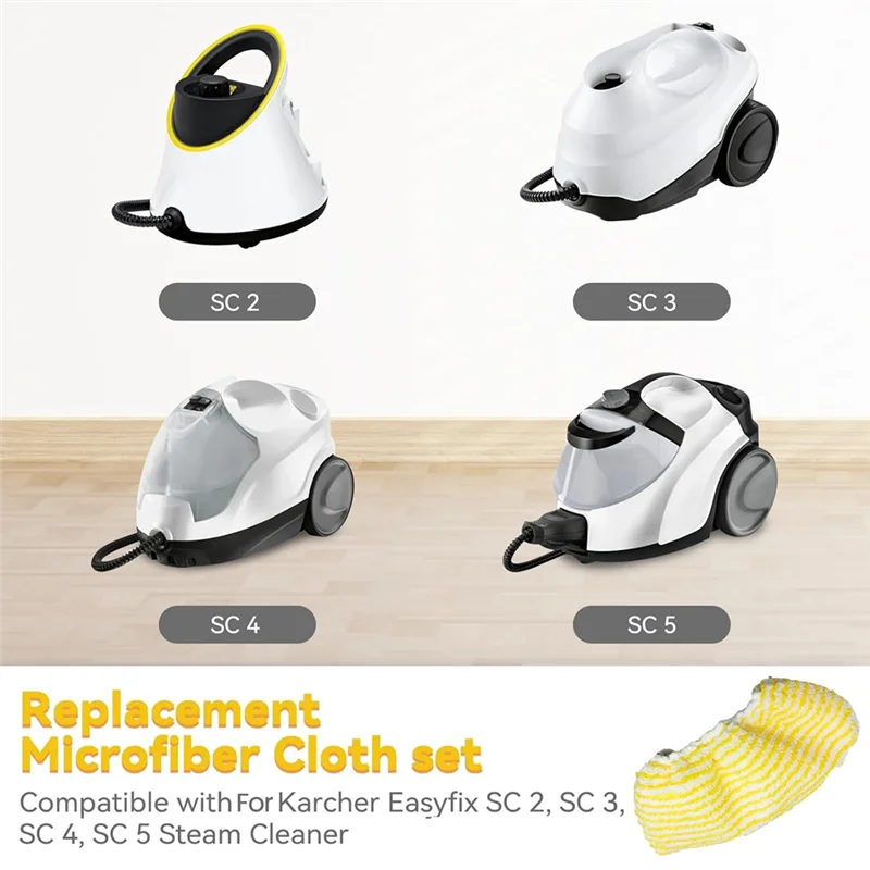 12 шт., тряпки для паровой швабры, чехол для Karcher Easyfix SC2 SC3 SC4 SC5, детали для ручного пылесоса, чистящая подушечка из микрофибры-A77G